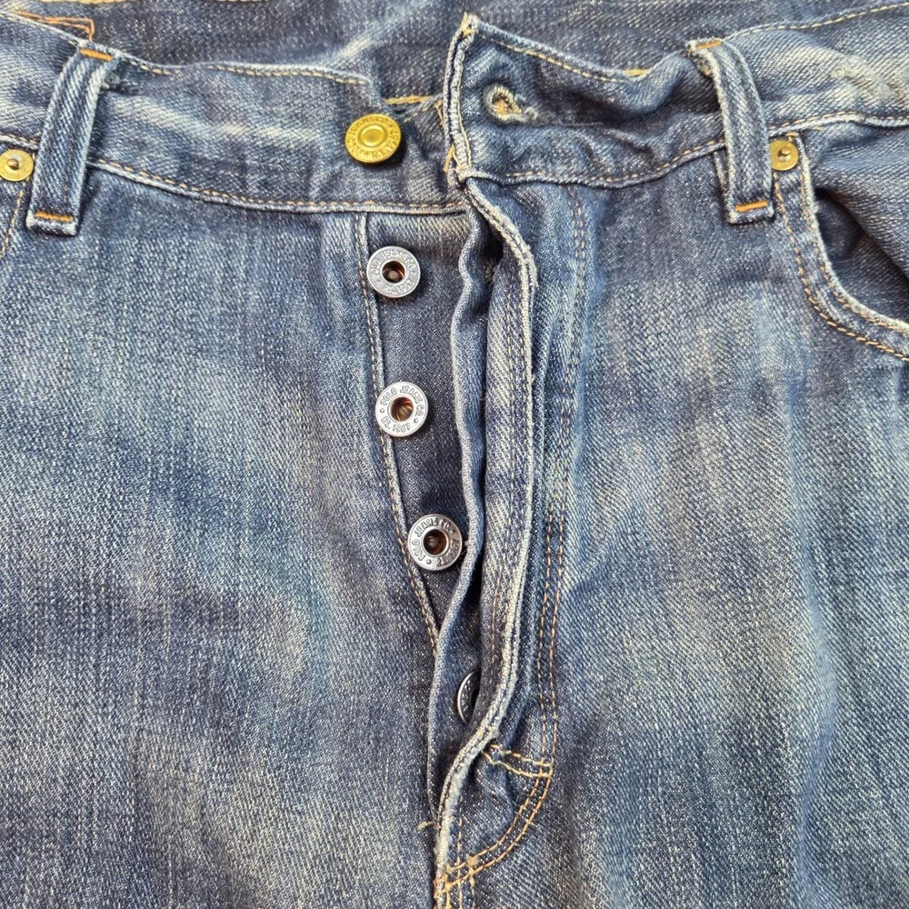 VTG Ralph Lauren Jeans Mercer‎ Low Rise Button Fly Mens 38x31 Blue Polo Jeans Co